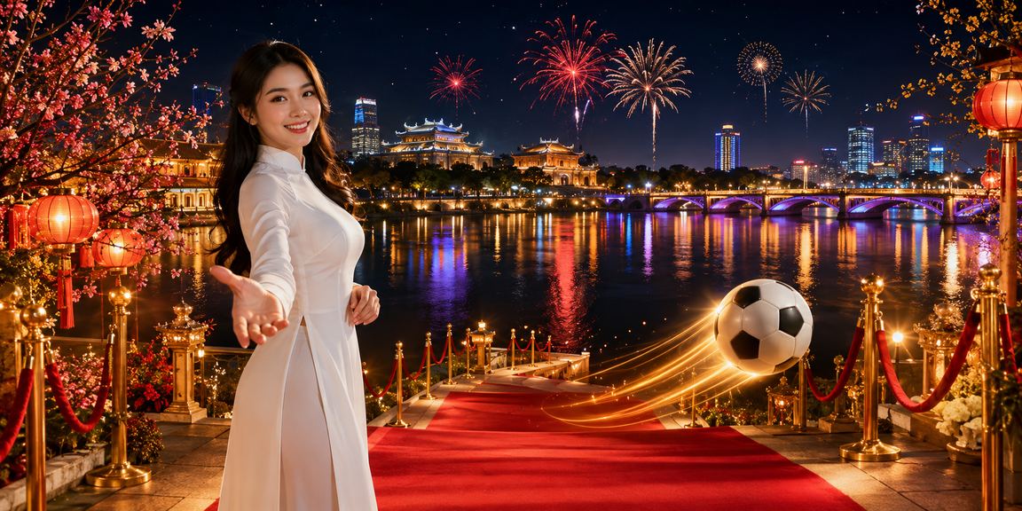 Cô gái mặc áo dài đặt cược thể thao và xổ số tại Huế trên thiết bị di động