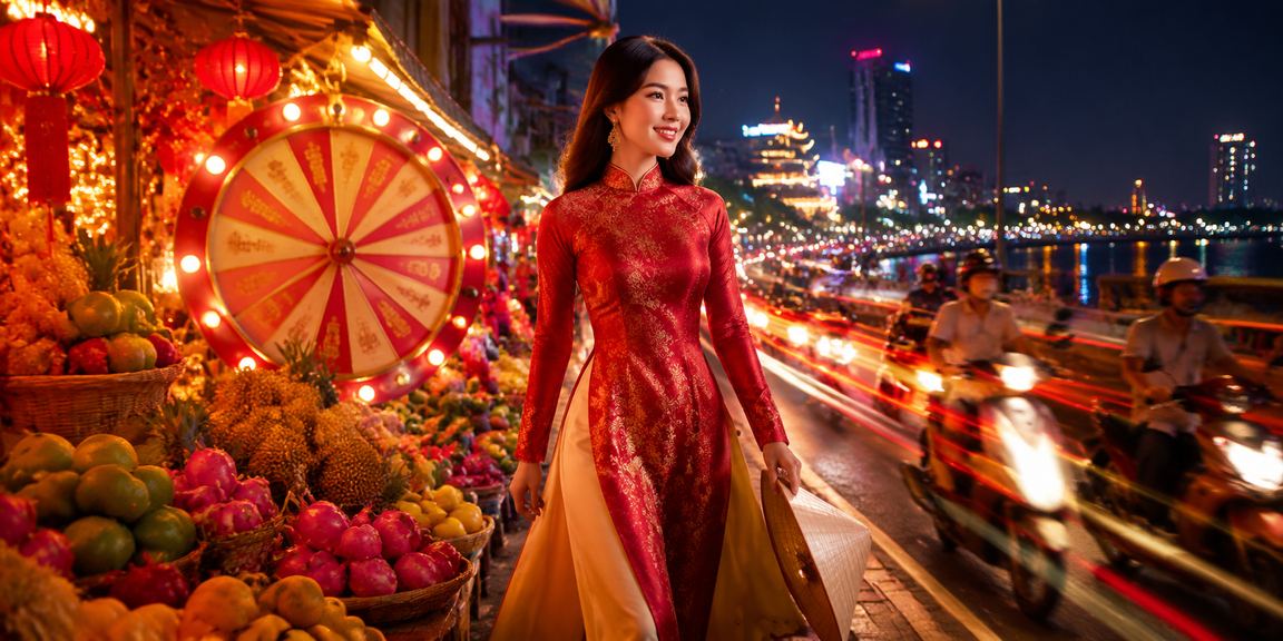 Hình ảnh giao diện quản lý tài khoản and xác minh trên nền đêm thị trường Mekong